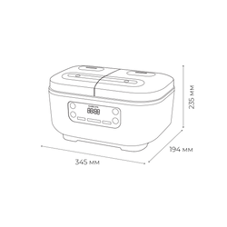 Mijoteuse MultiMeal Multicuiseur double cuve Fitcooker, noire