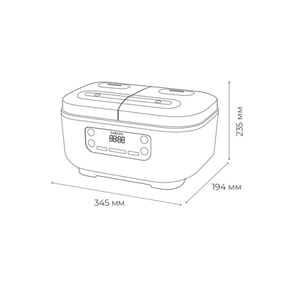 MultiMeal Multicooker Dual-Bowl Fitcooker, Slowcooker, Zwart