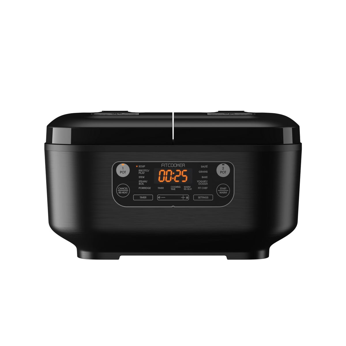 Mijoteuse MultiMeal Multicuiseur double cuve Fitcooker, noire