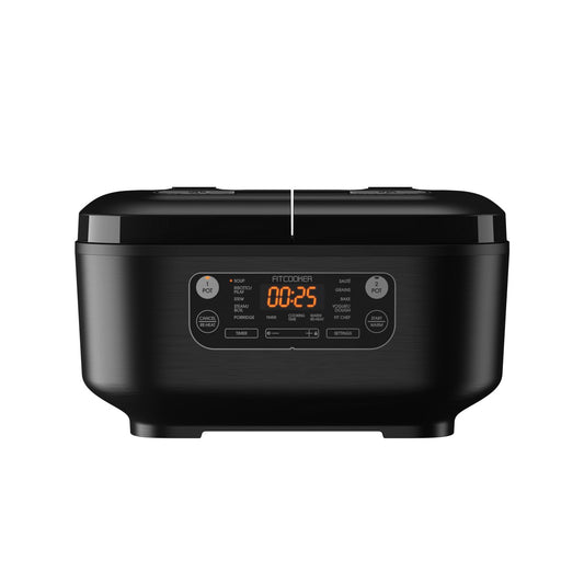 Mijoteuse MultiMeal Multicuiseur double cuve Fitcooker, noire