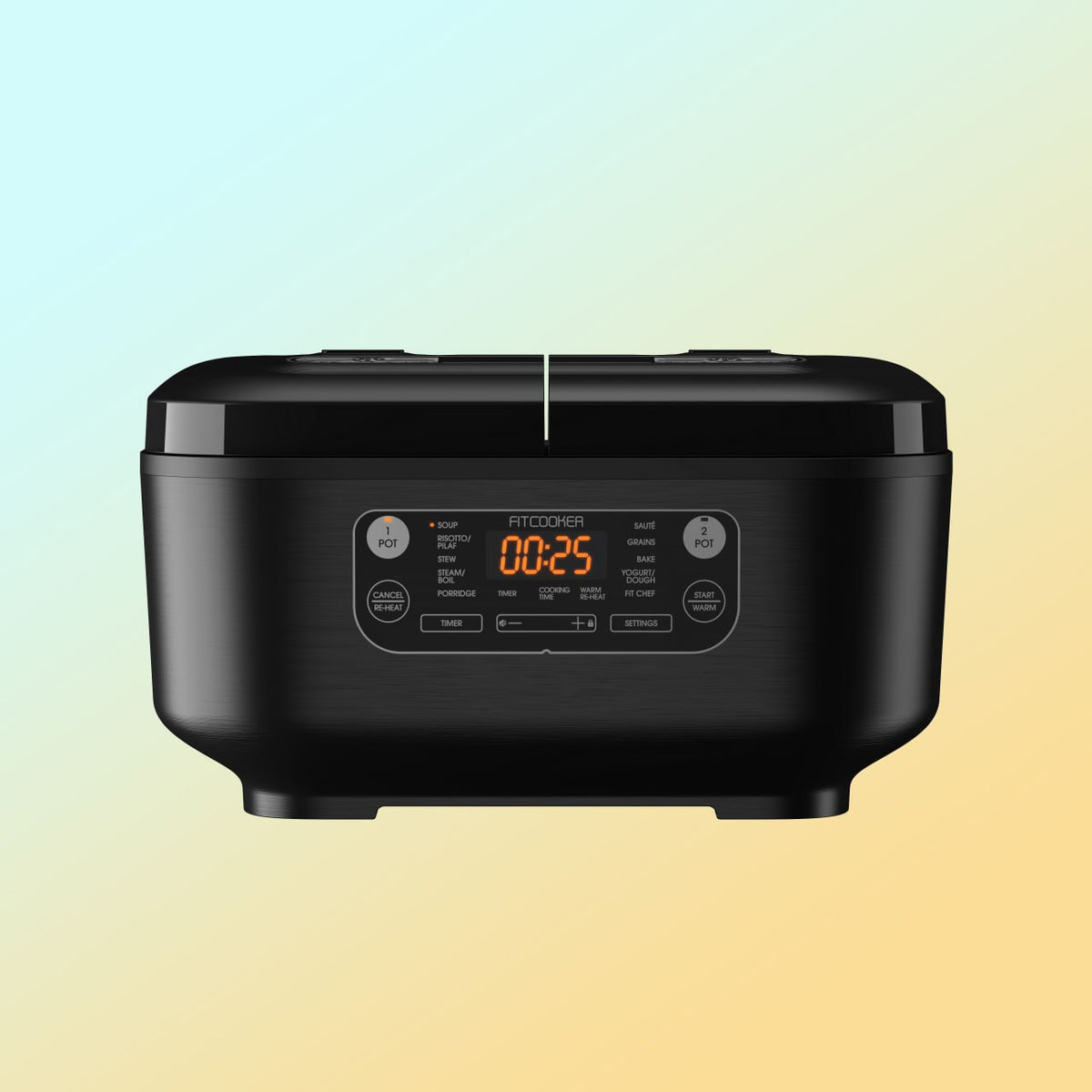Mijoteuse MultiMeal Multicuiseur double cuve Fitcooker, noire