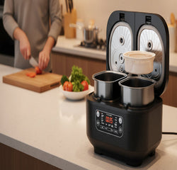 Mijoteuse MultiMeal Multicuiseur double cuve Fitcooker, noire