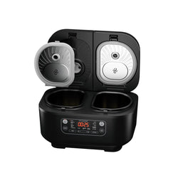 Mijoteuse MultiMeal Multicuiseur double cuve Fitcooker, noire